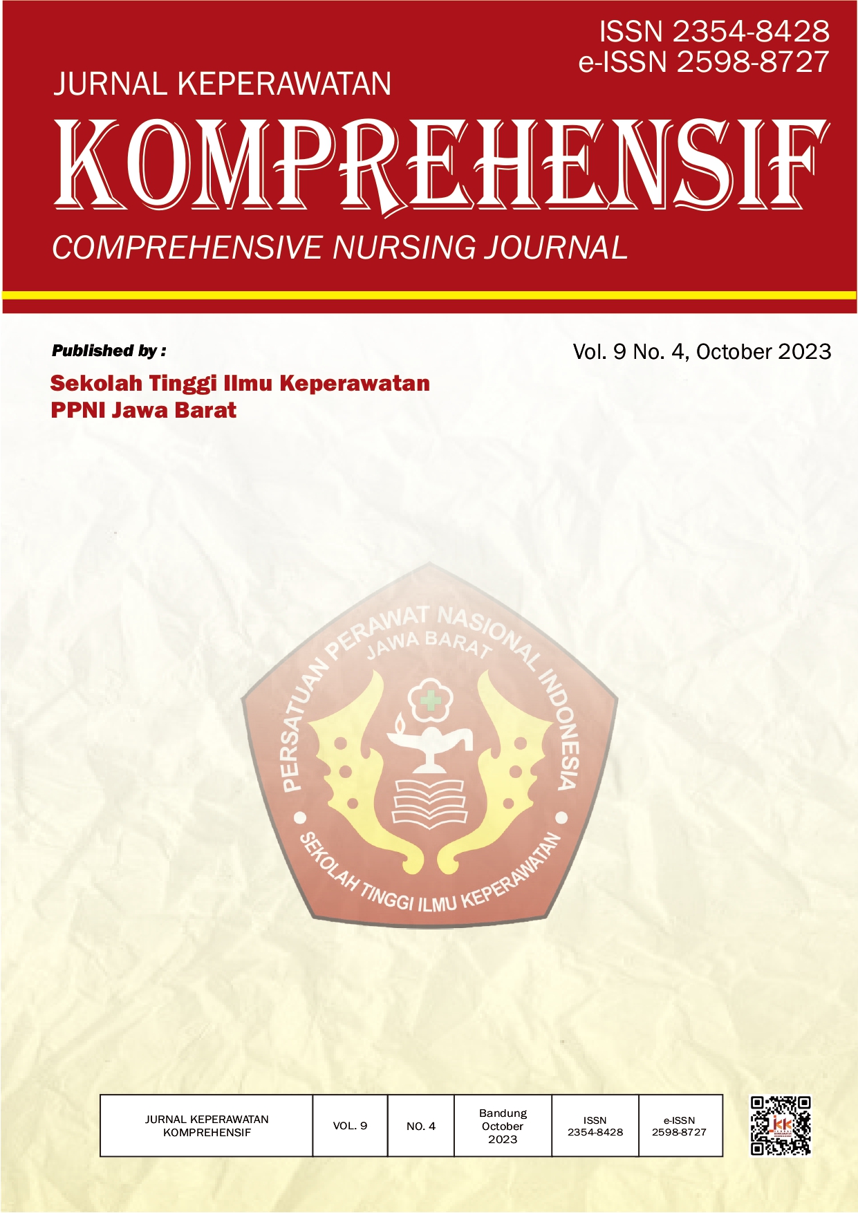 					View Vol. 9 No. 4 (2023): JURNAL KEPERAWATAN KOMPREHENSIF (COMPREHENSIVE NURSING JOURNAL)
				