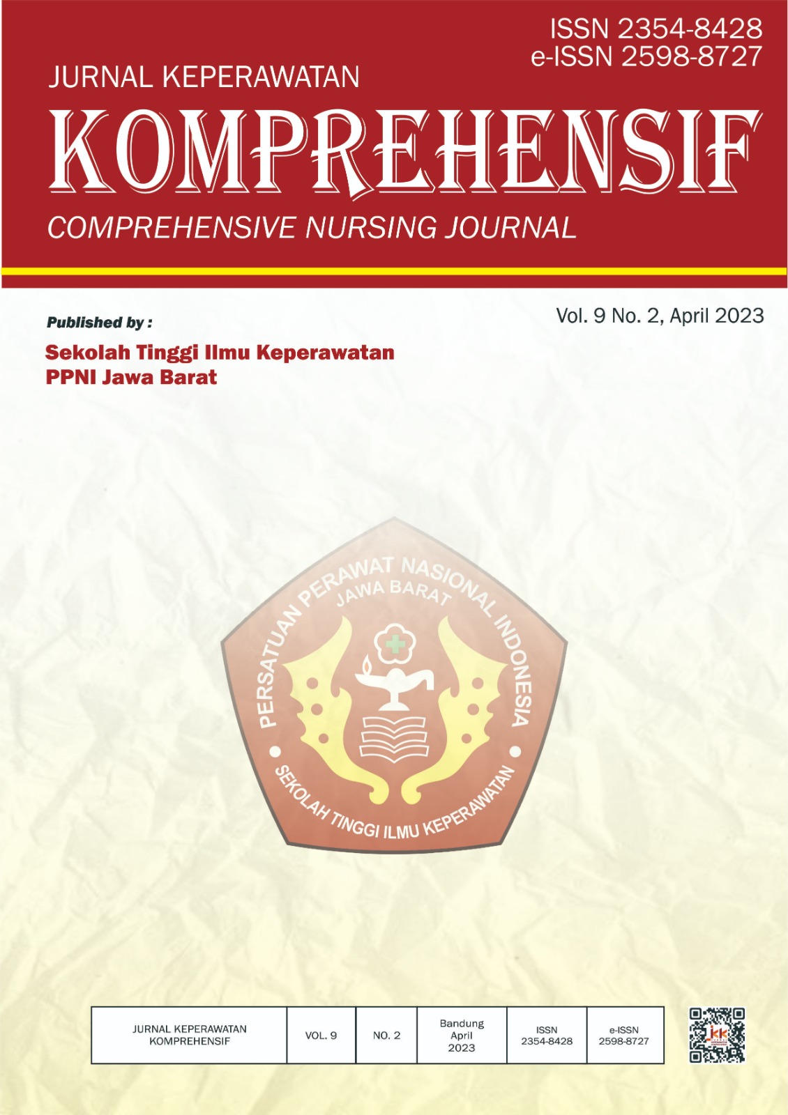 					View Vol. 9 No. 2 (2023): JURNAL KEPERAWATAN KOMPREHENSIF (COMPREHENSIVE NURSING JOURNAL)
				